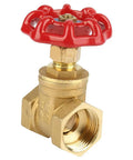 DN20 Brass Gate Valve G Three Fourth Inch Straight Through Rotary Gate Valve 232 PSI for water oil gas steam with red handle