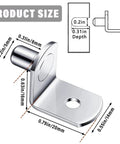 Product size diagram for Heavy Duty 5Mm L Shaped Shelf Pegs With Holes Smooth Nickel Cabinet Holders For Bookcases And Closets Built Like A Tank Adjustable Pins No Sweat Setup 50 Pack Silver Hardware.