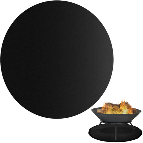 Heat Resistant Fire Pit Mat For Deck And Patio 1000 Degrees Fahrenheit Silicone Fiberglass Round Pad under a fire pit