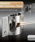 Built Tough 304 Stainless RV Door Holder And Hold Open Latch For Trailers 4 Inch Door Retainer, rustproof presentation