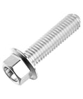 Super Tough Titanium Grade 5 Flange Hex Head Bolts M5x20mm Pack Of 6 For Bicycle, Car And Motorcycle Upgrades, Lightweight, Corrosion Resistant