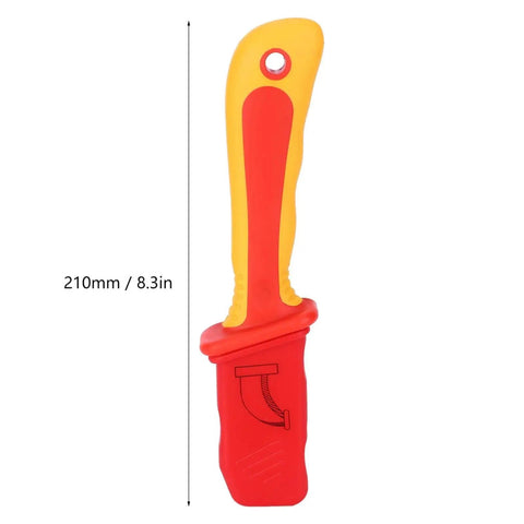 Dismantling Knife With 1000V Insulation For Electricians Fast Strip Cable Stripper And Wire Cutter, 210mm, non-slip grip