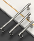 10 Pack 5 Inch Brushed Nickel Cabinet Pulls For Kitchen Cabinets And Cupboards Satin Nickel Drawer Handles 128mm with different sizes shown