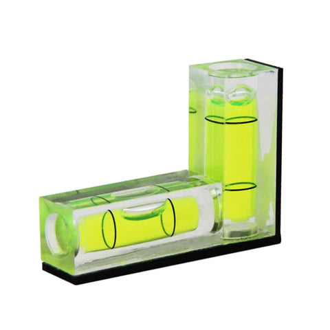 Horizontal Vertical Pocket Levels Strong Magnet, Green, featuring two clear bubbles for accurate measurements.