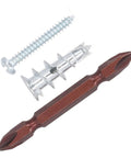 Heavy Duty Wall Anchor Kit With Screws And Drill Bits Zinc Alloy Self Drilling Drywall Anchors For Drywall Plaster Hollow Doors And Mirrors Holds Up To 50 Lb Per Anchor No Pre Drill Installation Great For Shelves., zinc alloy anchor, screw, and drill bit on white background