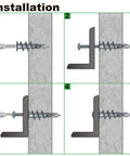 100 Pcs Zinc Alloy Drywall Anchors Kit With Self-Drilling Screws For Quick Wall Mounts On Plasterboard, Rust-Resistant Yellow Zinc Finish, No Pre-Drill Needed, Heavy-Duty Fasteners For Shelves And TVs. Installation steps on plasterboard