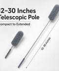 All In One 2 Pack Microfiber Feather Duster Set With Extendable Pole showing 12-30 inch telescopic length