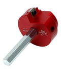 Red PVC pipe reamer tool from Four Size PVC Pipe Reamer Tool Kit for Schedule 40 Plastic Pipes Three Quarter Inch, One Inch, One And A Half Inch, And Two Inch Reamers Fits Half Inch Drill Deburrs Edges And Keeps Fittings Safe Socket Saver Must Have Plumbing Tool