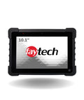 Straight-Up Rugged 10.1 Inch Industrial PC Tablet with IP65 Waterproof Touchscreen displaying faytech branding.