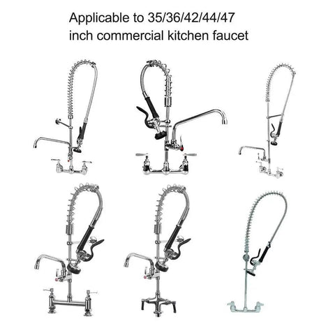 Various models of Heavy Duty Pre Rinse Hose With Spray Valve 44 Inch Flexible Stainless Steel Hose And Sprayer Nozzle Head Replacement Kit