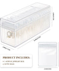 Clear Acrylic Jewelry Box Organizer With 20 Anti Tarnish Bags, Portable Travel Jewelry Case