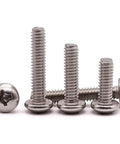 Heavy Duty Stainless Steel 10-32 x 3/4 Inch Phillips Pan Head Machine Screws Full Thread UNF 304/18-8 Bright Finish 50 Pack