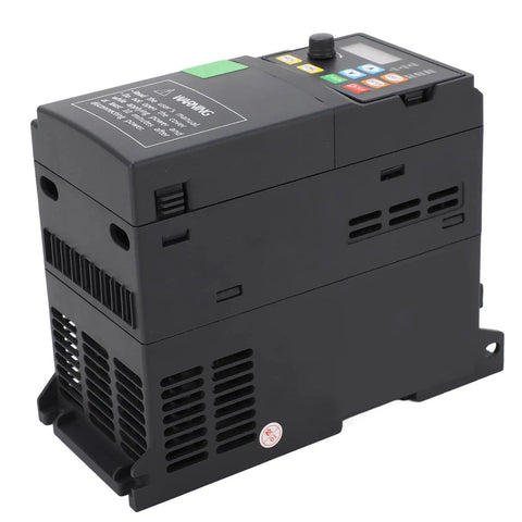 2.2KW Variable Frequency Drive VFD Three Phase 380 To 440V Inverter With PWM Control Aluminum Heat Sink Low Noise Motor Speed Controller For Pumps Conveyors Mixers And Industrial Equipment, black unit
