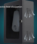 Rugged Workhorse Wall Mount EV Charger Protection Box With Vented Heat Dissipation showing effective heat dissipation and security lock.