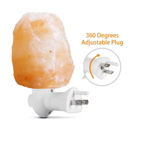 Himalayan Salt Lamp Night Light Plug In With 360 Degree Rotatable Wall Plug And Extra Replacement Bulbs Handcrafted Pink Crystal Rock Salt