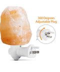 2 Pack Himalayan Salt Lamp Night Light With Rotatable 360 Degree Wall Plug And Four Extra Replacement Bulbs Pink Crystal Rock Salt Hand Crafted For Bedroom Bathroom Relax Glow.