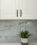 Kitchen cabinets with Oil Rubbed Bronze Cabinet Pull Handle Six And A Quarter Inch Length Five Inch Center To Center Traditional Classic Style.