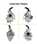 PZ20 Carburetor Kit Fits 50cc to 125cc Chinese Kids ATVs Quad Go Karts With 4 Stroke Engines, multi-angle display