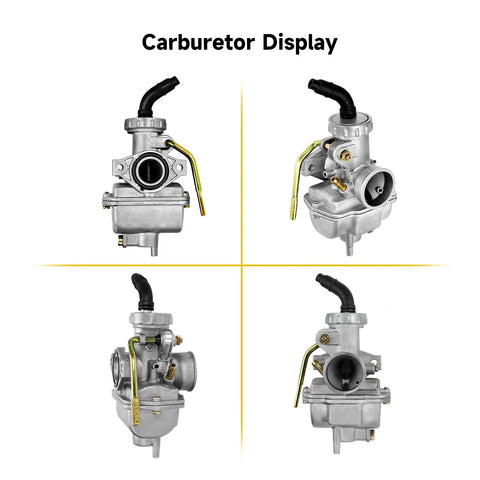 PZ20 Carburetor Kit Fits 50cc to 125cc Chinese Kids ATVs Quad Go Karts With 4 Stroke Engines, multi-angle display