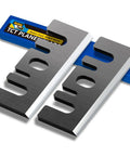 Heavy Duty 3 1/4 Inch Carbide Tipped Planer Blades Set Of Two Resharpenable Woodworking Replacement For Pneumatic Planers on blue holder