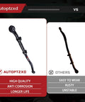 Beefy Forged Adjustable Front Track Bar For 0 To 5 Inch Lift On 2014 To 2024 Ram 2500 Bolt On Heavy Duty Steering Upgrade For Off Road Adventures Easy Install Precise Length Improved Alignment And Ride, black steel track bar