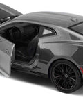 Chevrolet Camaro ZL1 Die Cast Car 1 24 Scale Officially Licensed Replica with open doors and hood, showing interior details.