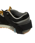 Pro Grade ESD Heel Grounder With Elastic Velcro Strap For Workstation Static Control, 24 Inch Leg Strap, 1 Megohm Resistance To Ground, Meets ESD SP9.2 EIA625 MIL-STD-1686 MIL-HDBK-263, Bluish Gray heel strap on black shoe