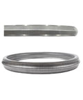 Honda Fit Civic CVT Transmission Chain Belt 901087 GK5 5T0 M3WC Replacement Durable Precise Fit Grooves Width And Circumference Matched For Smooth Shifts Easy Install Long Lasting Performance, silver metal CVT belt shown front view