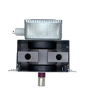 High Power 1000W Industrial Magnetron Tube For Microwave Drying Equipment, top view showing water cooling design and connections.