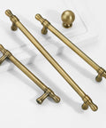 5 Inch Cabinet Pulls Brushed Antique Brass, Heavy Duty Kitchen Cabinet Handles shown on white surface