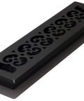 Scroll Design Floor Register 2x14 Textured Black Steel Vent Cover With Easy Drop In Install No Tools Required Durable Powder Coated Finish