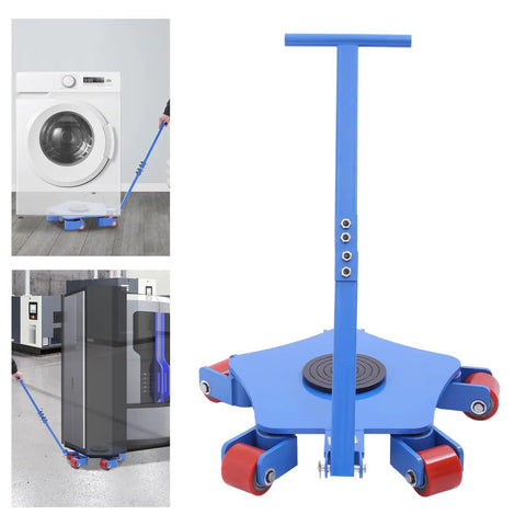 Heavy Duty Machinery Mover Dolly Set With Eight Thousand Pound Capacity And Smooth Rolling Swivel Wheels for moving appliances.