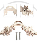 All Metal Zinc Alloy Cabinet Door Handles Set With Vintage Single Hole Drawer Pulls, Chrome White Bright Silver Finish, screws included