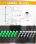 Package includes Heavy Duty Stainless Steel Door Stopper With Magnetic Catch, Durable Door Holder, screws, and anchors.