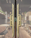 Solid Aluminum Double Side Door Pull Push Handle For Interior And Exterior Doors In Modern Barn Style Bronze Finish