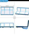Replacement Parts Kit For ILIFE RoboVac V3 V3s V5 V5s Pro with primary filter size 5.4 inch shown from multiple angles