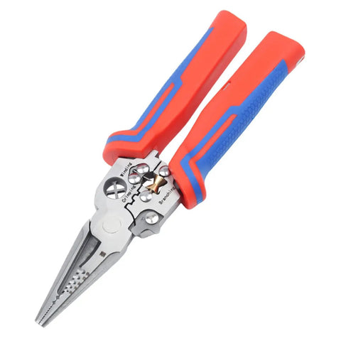 Premium Stainless Steel Wire Crimper And Stripper Tool For Electricians with ergonomic grip and precise stripping features.