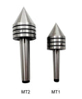 Heavy Duty Live Tailstock Center For Wood Lathe MT1 With 60 Degree Point, Ball Bearing Precision, shown with MT2 variant.