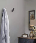 Matte Black Towel Hooks 6 Pack Heavy Duty Stainless Steel SUS 304 Wall Mounted Waterproof Rustproof Built To Last bedroom scene