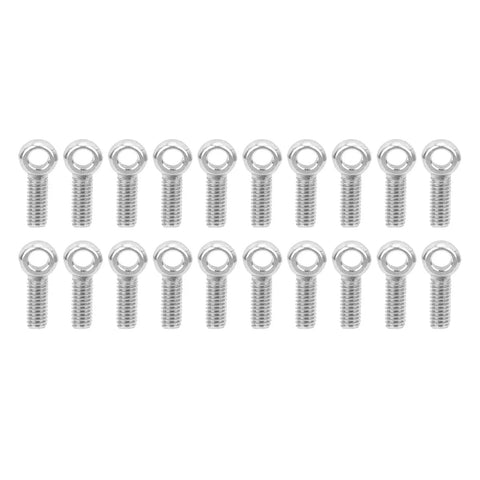 Heavy Duty Lifting Eye Bolt Set 20 Pcs Anti Corrosion 304 Stainless Steel For Industrial Rigging And Hoists Durable Eye Bolts, 20 pcs laid out