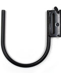 Close-up of black Heavy Duty E-Track J Hook, part of a 5 Inch Set For Cargo Tie Down Systems In Trucks Trailers And Vans.