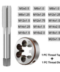Super Heavy Duty Left Hand Machine Tap And Die Set For Automotive Tie Rods Gas Fittings With Metric Sizes M3 To M20 HSS Steel Tool Kit, M3x0.5 to M20x1.5