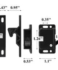 Heavy Duty RV Drawer Latches And Cabinet Door Catches 20 Pack With 10 Lbs Hold Power Includes Mounting Screws dimensions and details