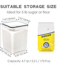 Huge Airtight Food Storage Canisters With Lids 5.2L Each 3 Pack BPA Free Plastic Containers for sugar or flour storage comparison