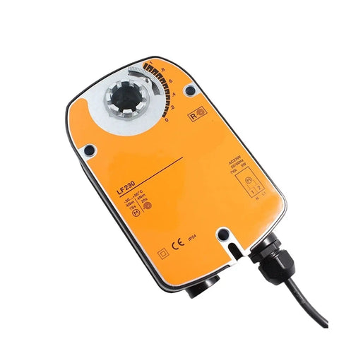 Heavy Duty AC 230V Motorized Damper Actuator Delivers 4Nm Torque With Return Spring For Slick HVAC Air Control top view with connections