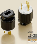 L16 30P Locking Power Plug 30A 480V Industrial Grade Built Tough Twist Lock Connector for 3 Pole 4 Wire Grounding ETL Listed