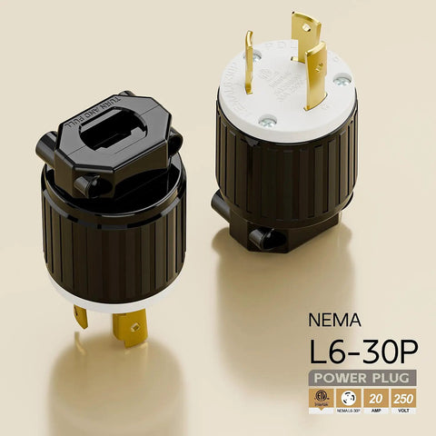 L16 30P Locking Power Plug 30A 480V Industrial Grade Built Tough Twist Lock Connector for 3 Pole 4 Wire Grounding ETL Listed