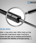 Close-up of multi-ply seals on rear liftgate lift supports set of 2 for Ford Escape and Mercury Mariner gas shocks struts 4370