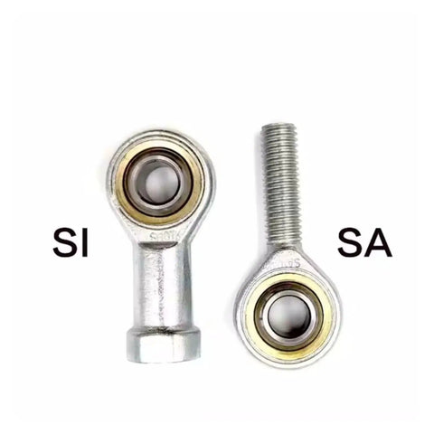 Top Shelf Metric Threaded Rod End Ball Joint Bearing Male Female Socket Featuring Angular Contact Left Hand Thread, includes SI and SA models.