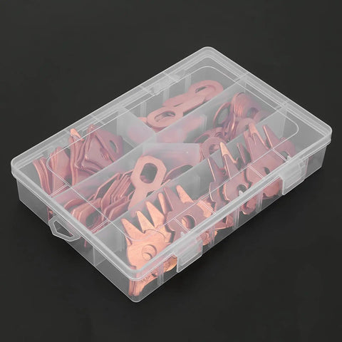 110 Piece Dent Puller Rings Round For Car Body Welding Repair Tool Set in clear plastic case